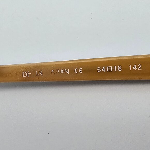 O&X New York OP-17 Gloss Black on Cream Eyeglasses Frame Japan 54-16-142 - Picture 7 of 12